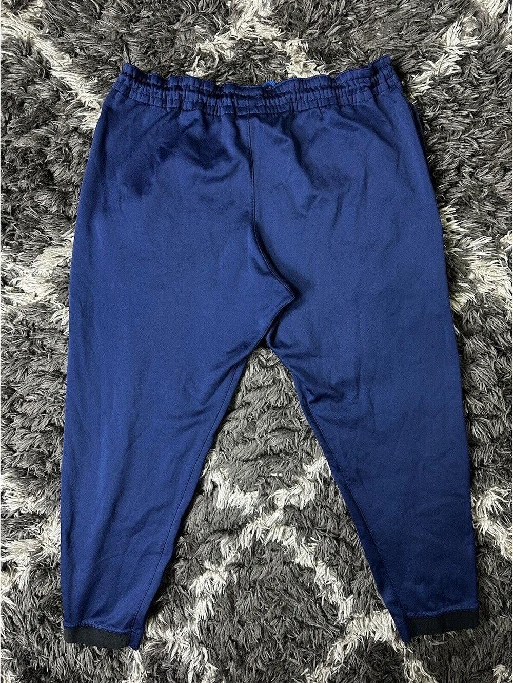 Nike Dri-Fit Fleece Joggers Tapered Track Pants Blue Zipper Pocket Men's XL